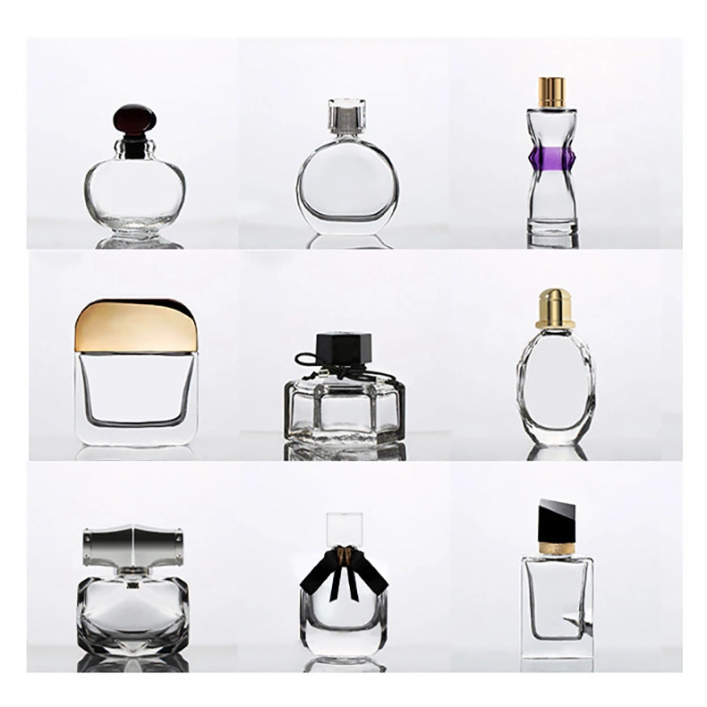 Customized 10ml 35ml 50ml 100ml Clear Spray Glass Perfume Bottle 80ml Square Glass Bottle Aromatherapy Bottles Cosmetic Lotion Bottle