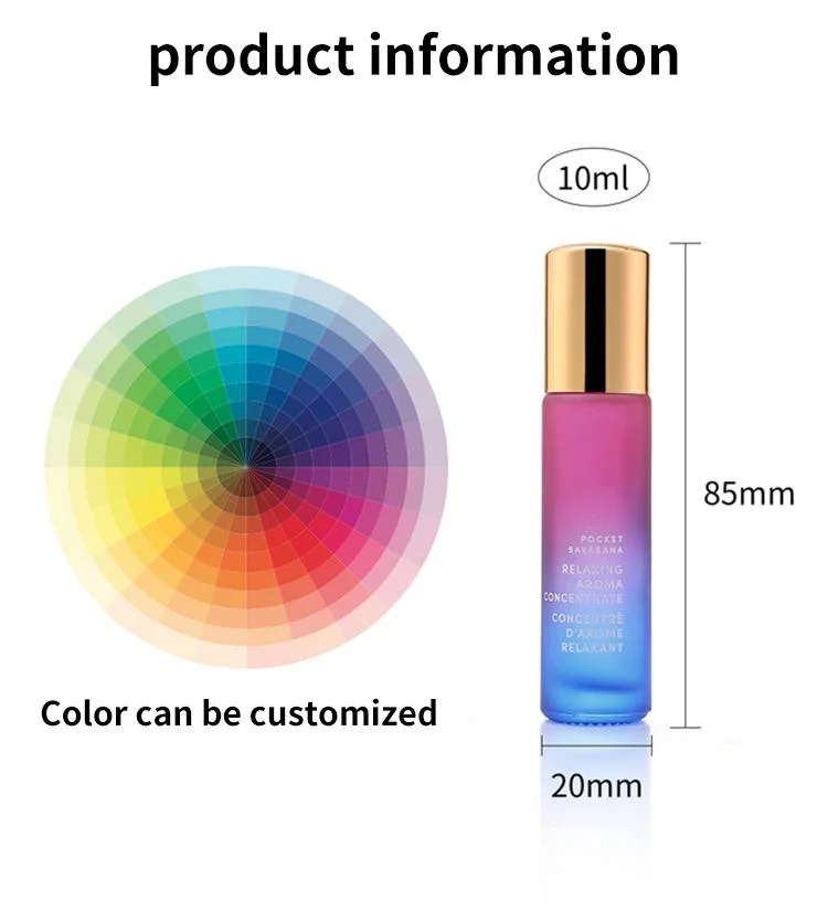 Wholesale Glass Cosmetics Skincare Packaging Massage Serum Perfume Sample Roller Ball Containers Empty Essential Oil Roll on Bottle