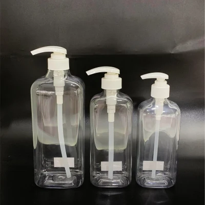 botella plástica de la loción del champú del embalaje del cosmético del animal doméstico cuadrado de 250ml 1L